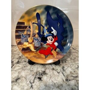 VTG Disney Fantasia 50th Anniversary Collector‎ Plate Sorcerer Mickey 1940-1990